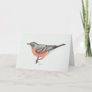 De Remerciements Carte Robin Art américaine