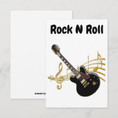 De Remerciements Carte Rock N Roll (Devant / Derrière)