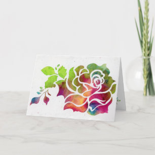 De Remerciements Carte Rose-Folded 5x7 po.