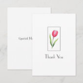 De Remerciements Carte rouge Tulip (Devant / Derrière)