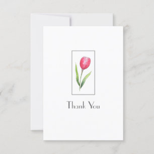 De Remerciements Carte rouge Tulip