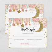 De Remerciements Carte RSVP à scintillement or (Devant / Derrière)