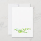 De Remerciements Carte RSVP Espagnol, Aquarelle Tropicale Rose (Dos)