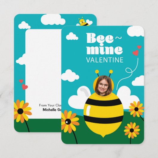 De Remerciements Carte Saint-Abee Mine Saint-Valentin pour enfants (Devant / Derrière)