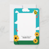 De Remerciements Carte Saint-Abee Mine Saint-Valentin pour enfants (Dos)