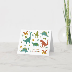De Remerciements Carte Saint-Valentin Dinomite Dinosaures