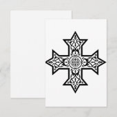 De Remerciements Carte Sainte Croix Copte (Devant / Derrière)