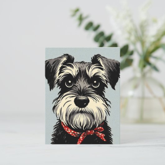 De Remerciements Carte Schnauzer (Debout devant)