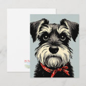 De Remerciements Carte Schnauzer (Devant / Derrière)