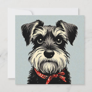 De Remerciements Carte Schnauzer