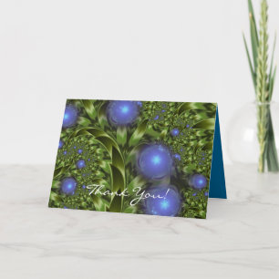 De Remerciements Carte Secret Garden Blue Flowers