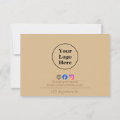 De Remerciements Carte simple et élégante d'enseignement (Dos)