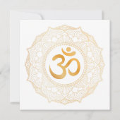 De Remerciements Carte simple: GOLD MANDALA & OHM (Devant)