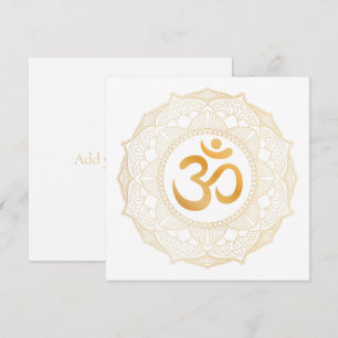 De Remerciements Carte simple: GOLD MANDALA & OHM
