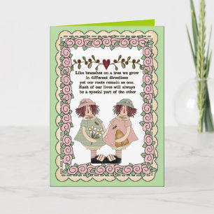 De Remerciements Carte Soeurs Sentimentaires
