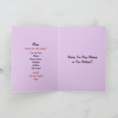 De Remerciements Carte spirituelle d'anniversaire (Intérieur)