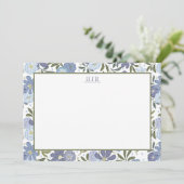 De Remerciements Carte stationnaire Monogramme Floral (Debout devant)