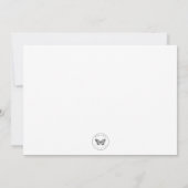 De Remerciements Carte stationnaire Monogramme Floral (Dos)