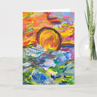 De Remerciements Carte Sunset