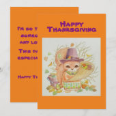 De Remerciements Carte Thanksgiving des petits garçons (Devant / Derrière)