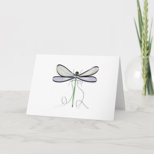DE REMERCIEMENTS CARTE TOUTES OCCASIONS SIMPLEMENT LIBELLULE (Devant)
