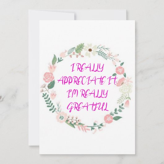 De Remerciements Carte Trand thanku (Devant)