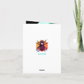 De Remerciements Carte turquoise bleue PCB, circuit imprimé électro (Dos)