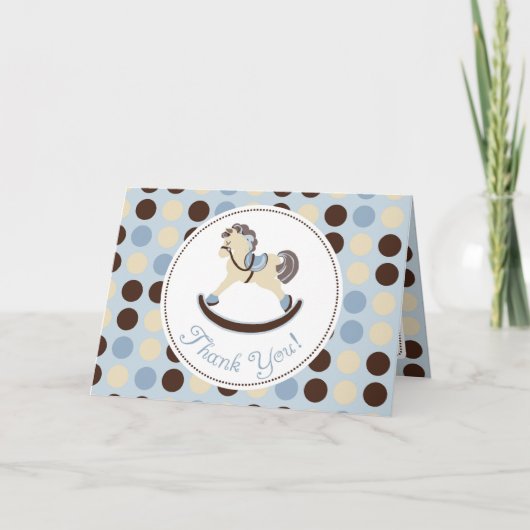 De Remerciements Carte TY Boy Rocking Horse (Devant)