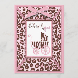 De Remerciements Carte TY Cheetah Girl rose A2