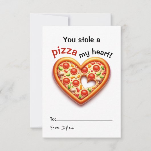 De Remerciements Carte Valentine Pizza Classroom (Devant)
