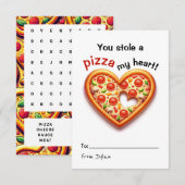 De Remerciements Carte Valentine Pizza Classroom (Devant / Derrière)