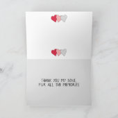 De Remerciements Carte Valentine simple chat (Intérieur)