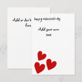 De Remerciements Carte Valentines personnalisable (Devant / Derrière)
