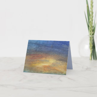 De Remerciements Carte Vierge Abstrait Ciel Calme Dessinée à la Mai
