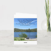 De Remerciements Carte vierge, lac mountain, dock (Dos)