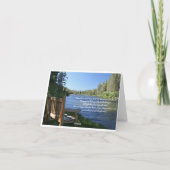 De Remerciements Carte vierge, Mountain Lake, Cabines, Forêt (Dos)