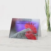 De Remerciements Carte vierge, Rooster (Dos)