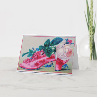 De Remerciements Carte vintage Rouffles Chaussure Fête des Mères