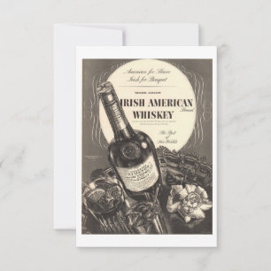 De Remerciements Carte Vintage Whiskey irlandaise