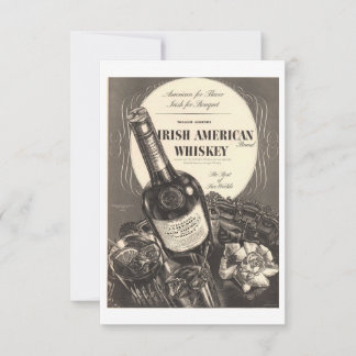 De Remerciements Carte Vintage Whiskey irlandaise