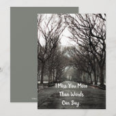 De Remerciements Carte Vous Manquante (Devant / Derrière)