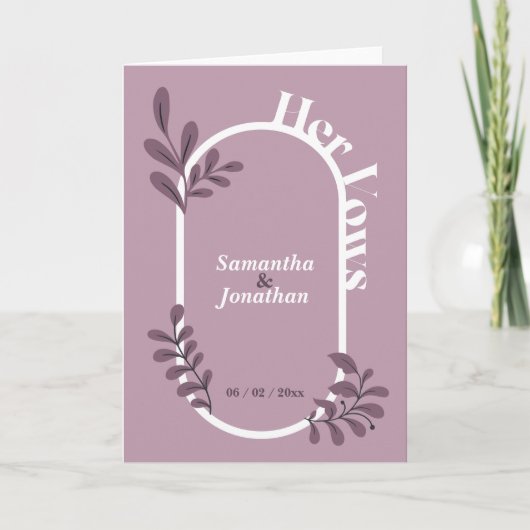 De Remerciements Carte Vows Rose Simple Mariage (Devant)
