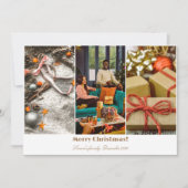 De Remerciements Carte White Simple Collage Holydays (Devant)