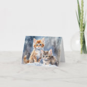 De Remerciements Carte Xmas Cute Kitten (Devant)