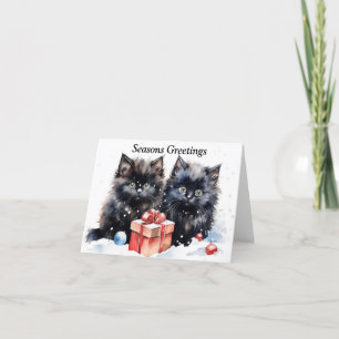 De Remerciements Carte Xmas Cute Kitten