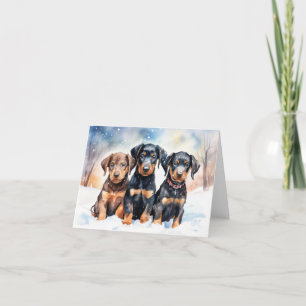 De Remerciements Carte Xmas Puppy