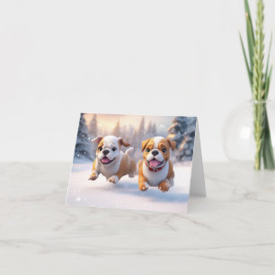 De Remerciements Carte Xmas Puppy