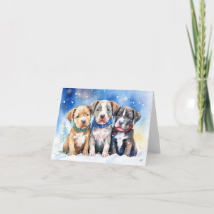 De Remerciements Carte Xmas Puppy