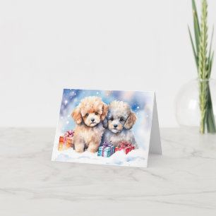 De Remerciements Carte Xmas Puppy