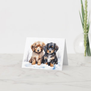 De Remerciements Carte Xmas Puppy